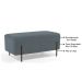 Kit 2 Puffs Decorativos 90cm Base Aço Status B-317 Veludo Cinza - Domi