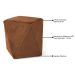 Kit 2 Puffs Decorativos Ametista B-262 Veludo Telha - Domi