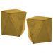 Kit 2 Puffs Decorativos Ametista B-279 Veludo Amarelo - Domi