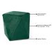 Kit 2 Puffs Decorativos Ametista B-303 Veludo Verde - Domi
