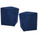 Kit 2 Puffs Decorativos Ametista B-304 Veludo Azul Marinho - Domi