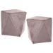 Kit 2 Puffs Decorativos Ametista B-305 Veludo Rosê - Domi