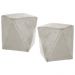 Kit 2 Puffs Decorativos Ametista B-309 Veludo Bege Claro - Domi