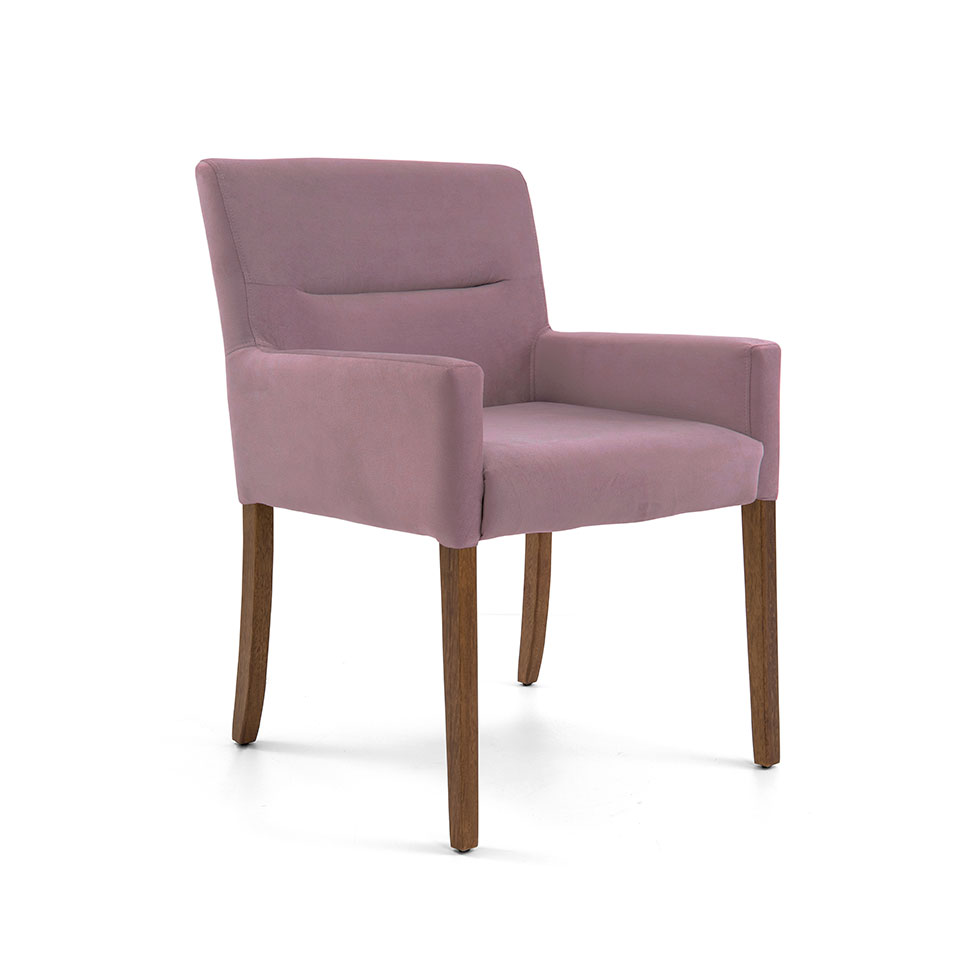 Poltrona Angel Veludo Rosa