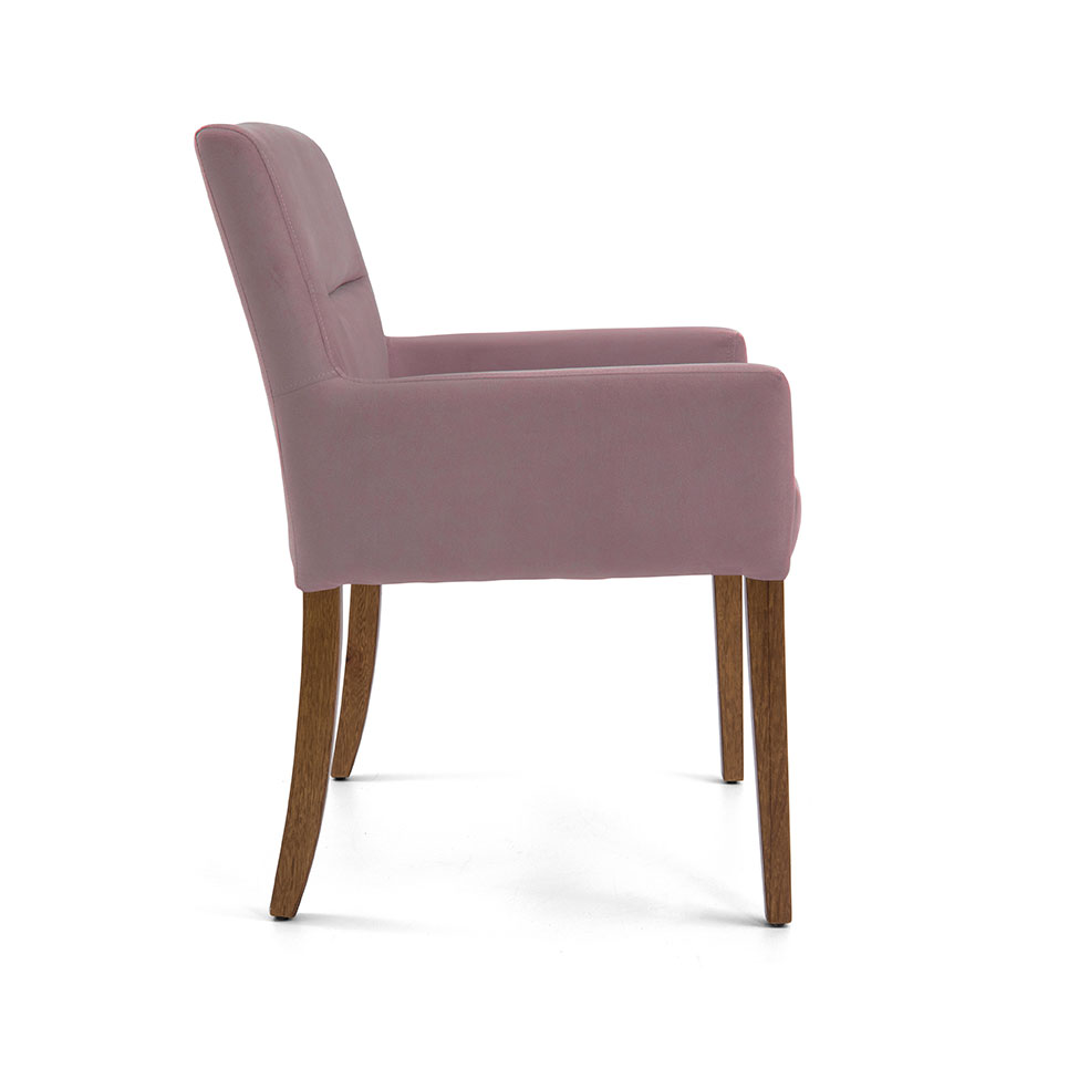 Poltrona Angel Veludo Rosa