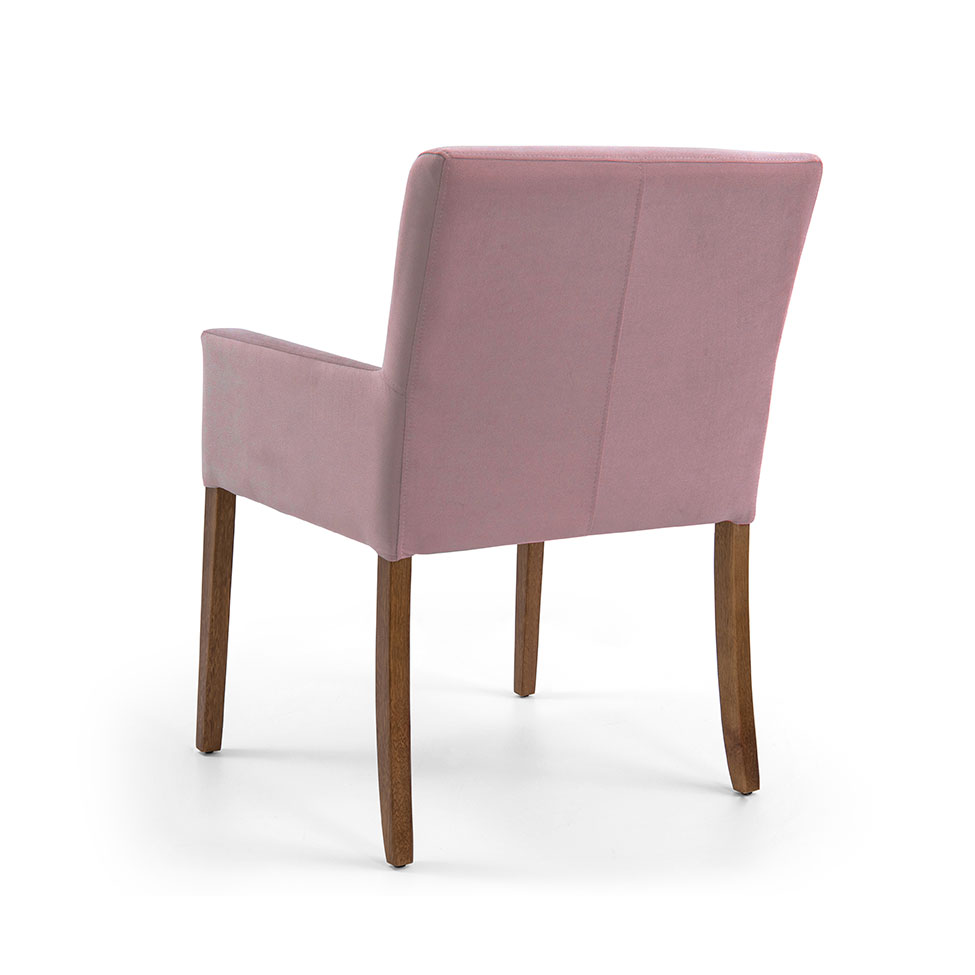 Poltrona Angel Veludo Rosa