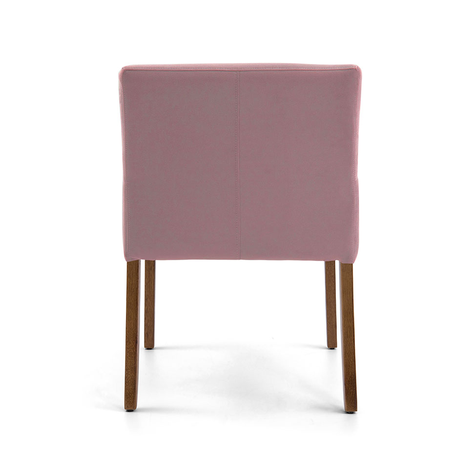 Poltrona Angel Veludo Rosa