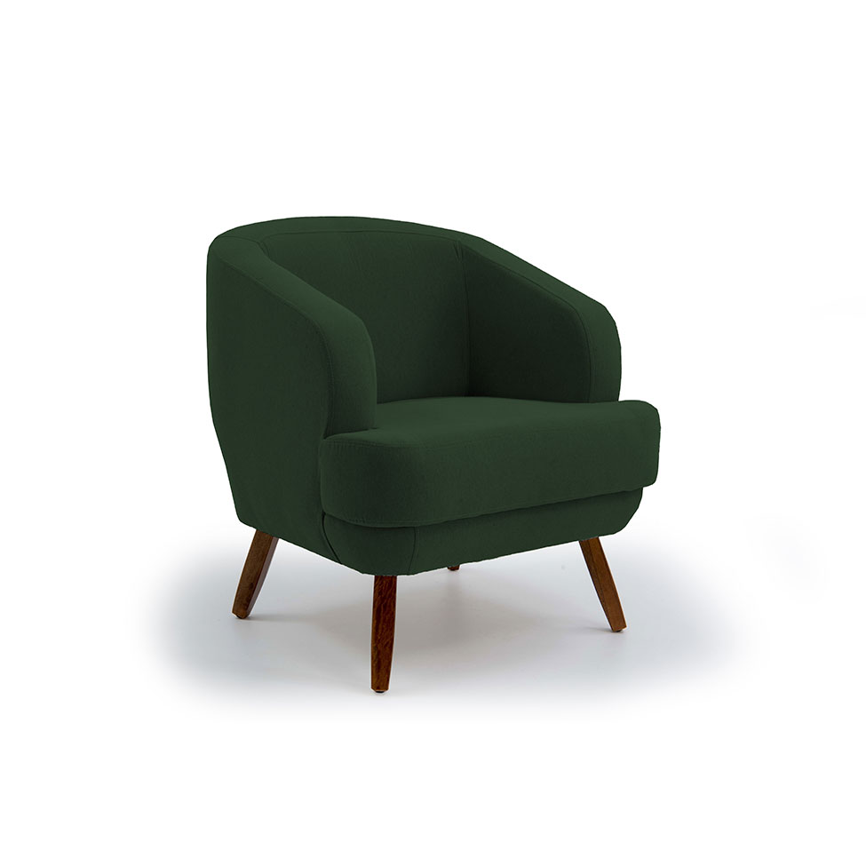 Poltrona Betania Algodão Verde Oliva