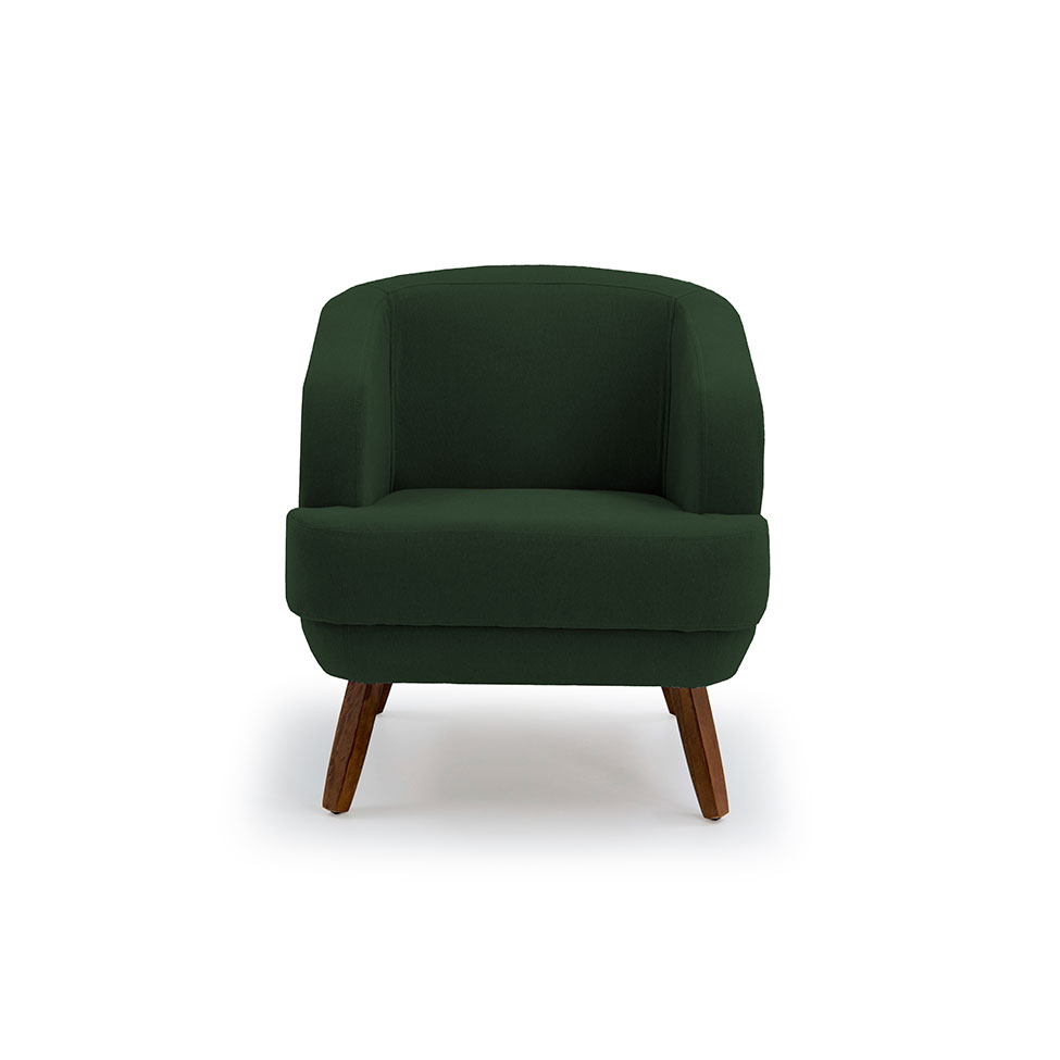 Poltrona Betania Algodão Verde Oliva
