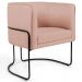 Poltrona Decorativa Base Aço Betina C-105 Linho Rosê - Domi
