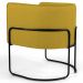Poltrona Decorativa Base Aço Betina C-279 Veludo Mostarda - Domi