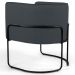 Poltrona Decorativa Base Aço Betina C-317 Veludo Cinza - Domi
