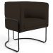 Poltrona Decorativa Base Aço Betina C-34 Sintético Marrom - Domi
