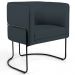 Poltrona Decorativa Base Aço Betina D-465 Linho Chumbo - Domi
