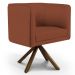 Poltrona Decorativa Base Giromad Betina B-355 Linho Laranja - Domi