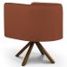 Poltrona Decorativa Base Giromad Betina B-355 Linho Laranja - Domi