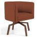Poltrona Decorativa Base Ka Betina B-355 Linho Laranja - Domi