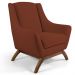 Poltrona Decorativa Base Manu Juliet B-355 Linho Laranja - Domi