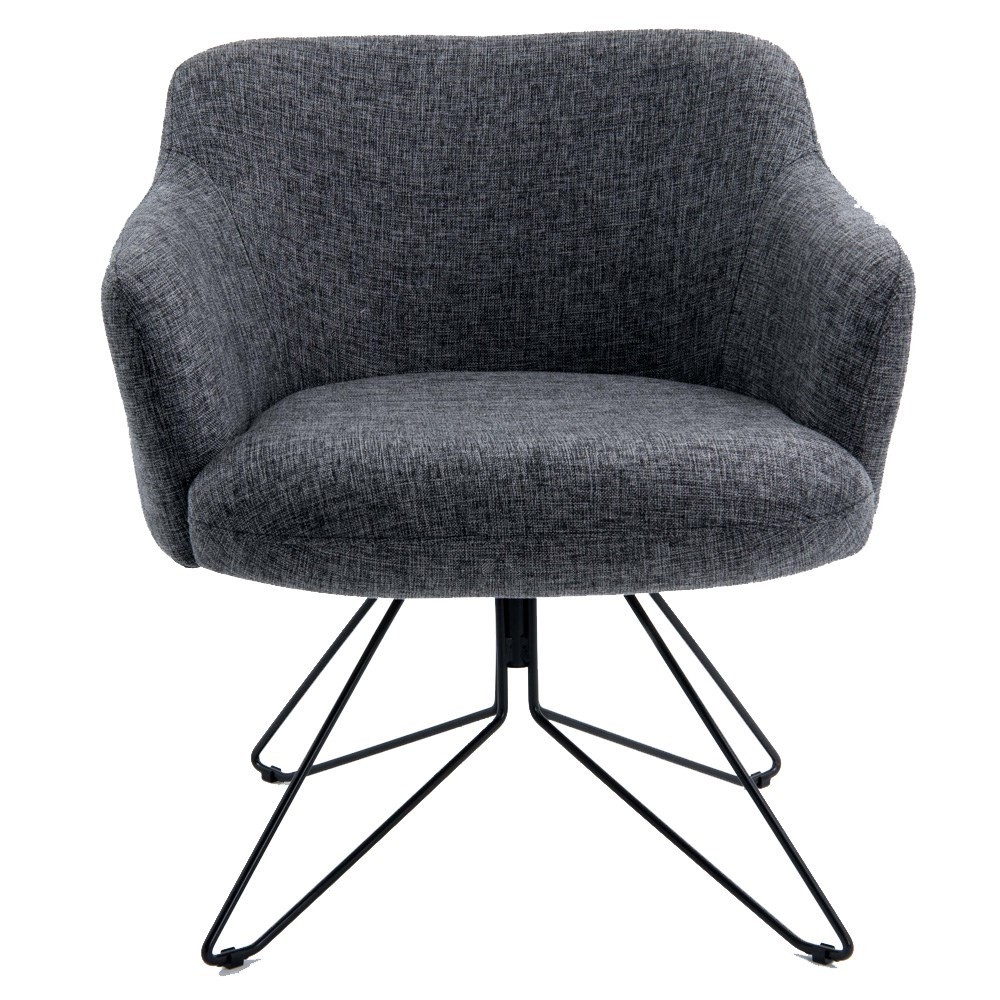 Poltrona Decorativa Base Orby Fixa Jade C-469 Linho Mescla - Domi