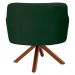 Poltrona Decorativa Giratória Base Giromad Madeira Jade C-117 Linho Verde Musgo - Domi