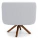 Poltrona Decorativa Giratória Base Giromad Madeira Jade C-12 Corano Branco - Domi