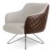 Poltrona Decorativa Jade Base Orby Fixa B-10 Corano Tressê Linho Bege - Domi