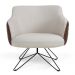 Poltrona Decorativa Jade Base Orby Fixa B-10 Corano Tressê Linho Bege - Domi