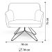 Poltrona Decorativa Jade Base Orby Fixa C-315 Corano Tressê Linho Cinza Claro - Domi