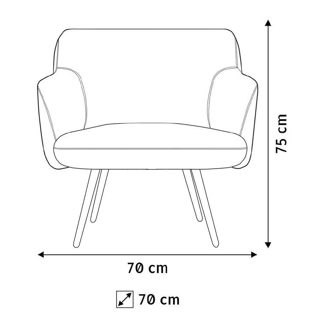 Poltrona Decorativa Jade Pés Alumínio Metalizado C-315 Corano Tressê Linho Cinza Claro - Domi