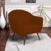 Poltrona Decorativa Pés Palito Nina B-355 Linho Terracota - Domi