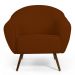 Poltrona Decorativa Pés Palito Nina B-355 Linho Terracota - Domi