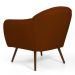 Poltrona Decorativa Pés Palito Nina B-355 Linho Terracota - Domi