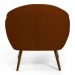 Poltrona Decorativa Pés Palito Nina B-355 Linho Terracota - Domi