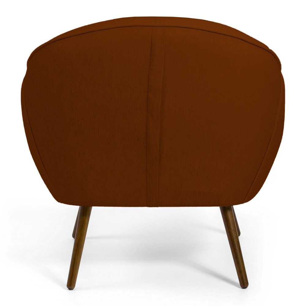 Poltrona Decorativa Pés Palito Nina B-355 Linho Terracota - Domi