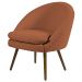 Poltrona Decorativa Pés Palito Rafa B-355 Linho Tressê Telha - Domi