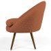 Poltrona Decorativa Pés Palito Rafa B-355 Linho Tressê Telha - Domi