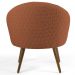 Poltrona Decorativa Pés Palito Rafa B-355 Linho Tressê Telha - Domi