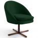 Poltrona Decorativa Sala de Estar Base Xis Madeira Rafa B-303 Veludo Verde Musgo - Domi