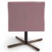Poltrona Decorativa Sala de Estar Giratória Base Xis Madeira Angel B-305 Veludo Rosa - Domi