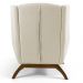 Poltrona Decorativa Sala de Estar Juliet Base de Madeira B-309 Veludo Bege - Domi