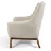 Poltrona Decorativa Sala de Estar Juliet Base de Madeira C-370 Linho Bege Cru - Domi