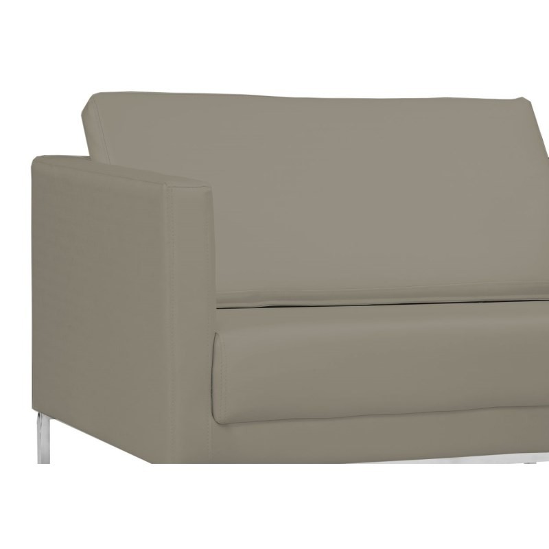 Poltrona Decorativa Sala de Estar Maia 106cm C19 Corino Bege Escuro - Domi