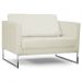 Poltrona Decorativa Sala de Estar Maia 106cm C26 Corino Bege Claro - Domi
