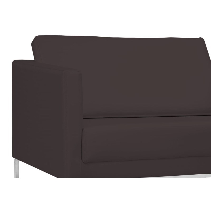 Poltrona Decorativa Sala de Estar Maia 106cm C34 Corino Marrom - Domi
