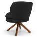 Poltrona Decorativa Sala de Estar Melissa Base Giromad Giratória B-300 Veludo Preto - Domi