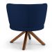Poltrona Decorativa Sala de Estar Melissa Base Giromad Giratória B-304 Veludo Azul Marinho - Domi