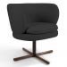 Poltrona Decorativa Sala de Estar Melissa Base Xis Giratória C-465 Linho Chumbo - Domi