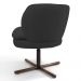 Poltrona Decorativa Sala de Estar Melissa Base Xis Giratória C-465 Linho Chumbo - Domi