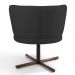 Poltrona Decorativa Sala de Estar Melissa Base Xis Giratória C-465 Linho Chumbo - Domi