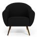 Poltrona Decorativa Sala de Estar Nina Corino C-05 com Pés Palito Castanho - Domi